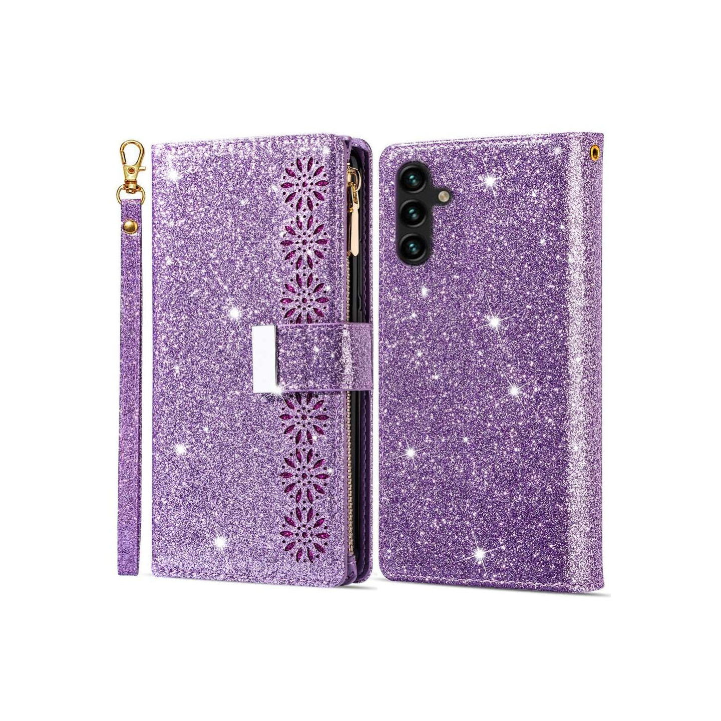 For Samsung Galaxy A26 5G Case Starry Sky Carving Leather Wallet Phone Cover