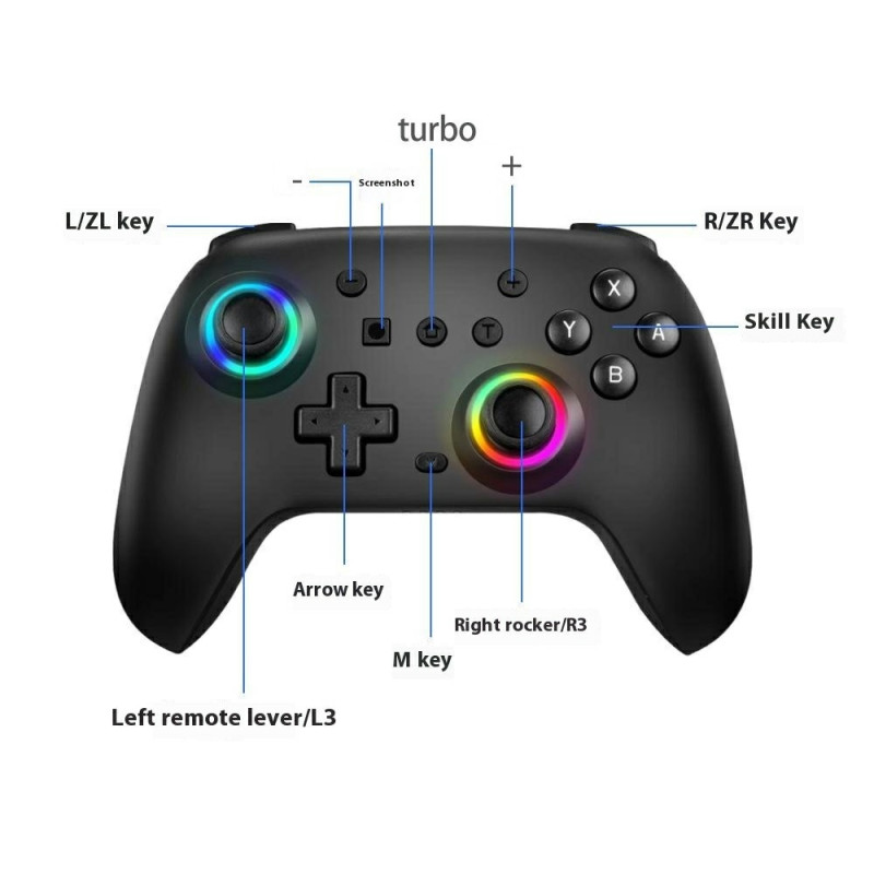 Kompatibel med Nintendo Switch Pro Trådlös Spelkontroll Bluetooth Gamepad Handkontroll