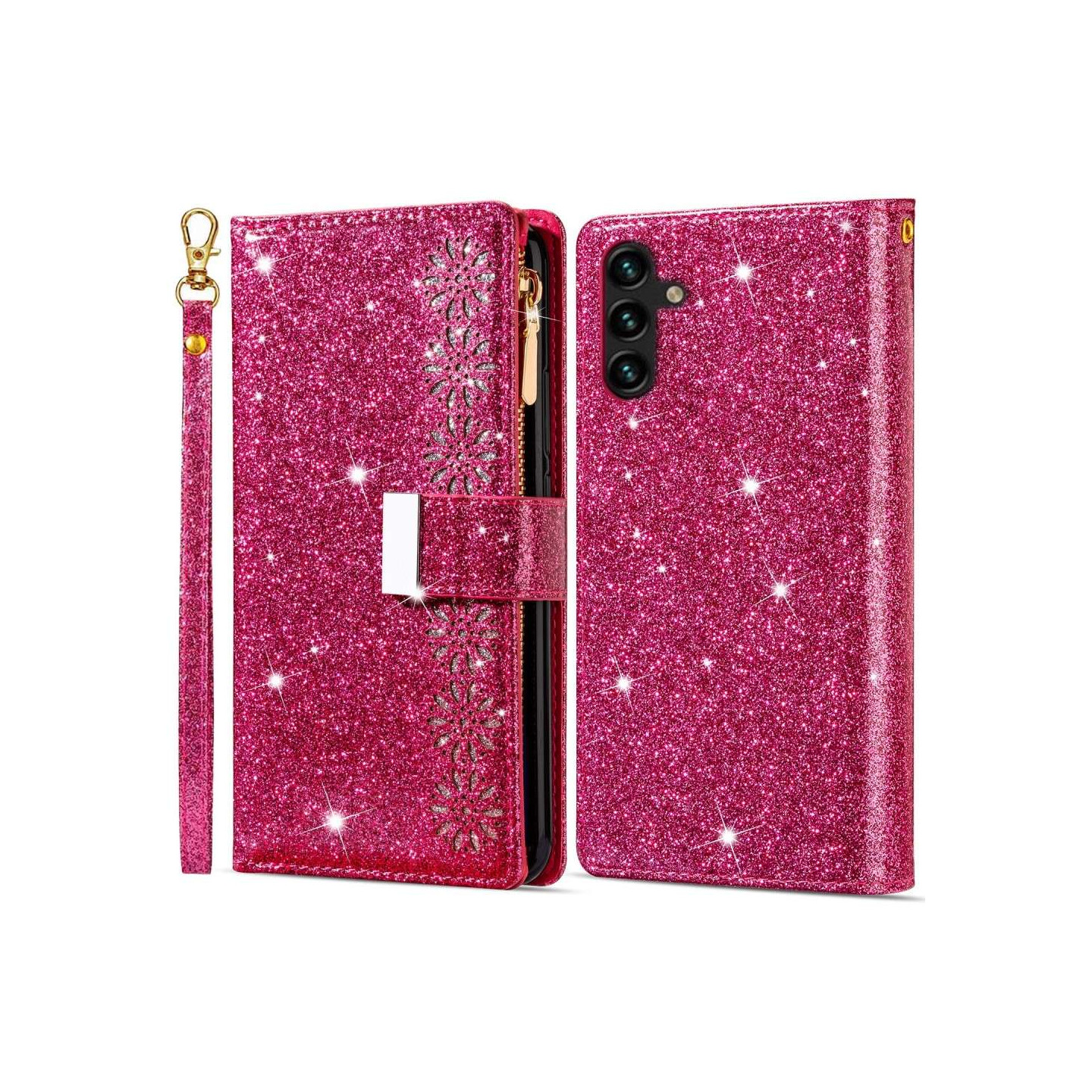 Til Samsung Galaxy A26 5G Etui Stjernehimmel Indgraveret Pungcover