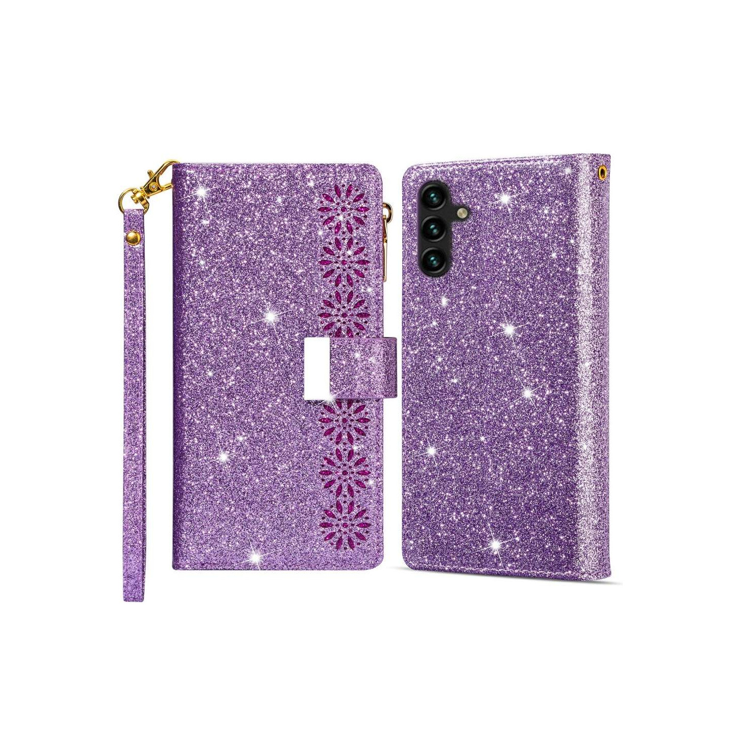 Til Samsung Galaxy S25+ Etui Stjernehimmel Indgraveret Pungcover