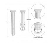 Xiaomi Mi Watch 18 mm klockarmband i äkta läder - Vit