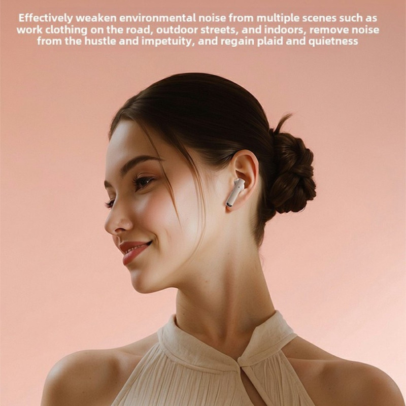 Retro kameradesign Bluetooth-hovedtelefoner Støjreduktion In-Ear-hovedtelefoner - Hvid