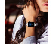 Xiaomi Mi Watch 18 mm klockarmband i äkta läder - Vit