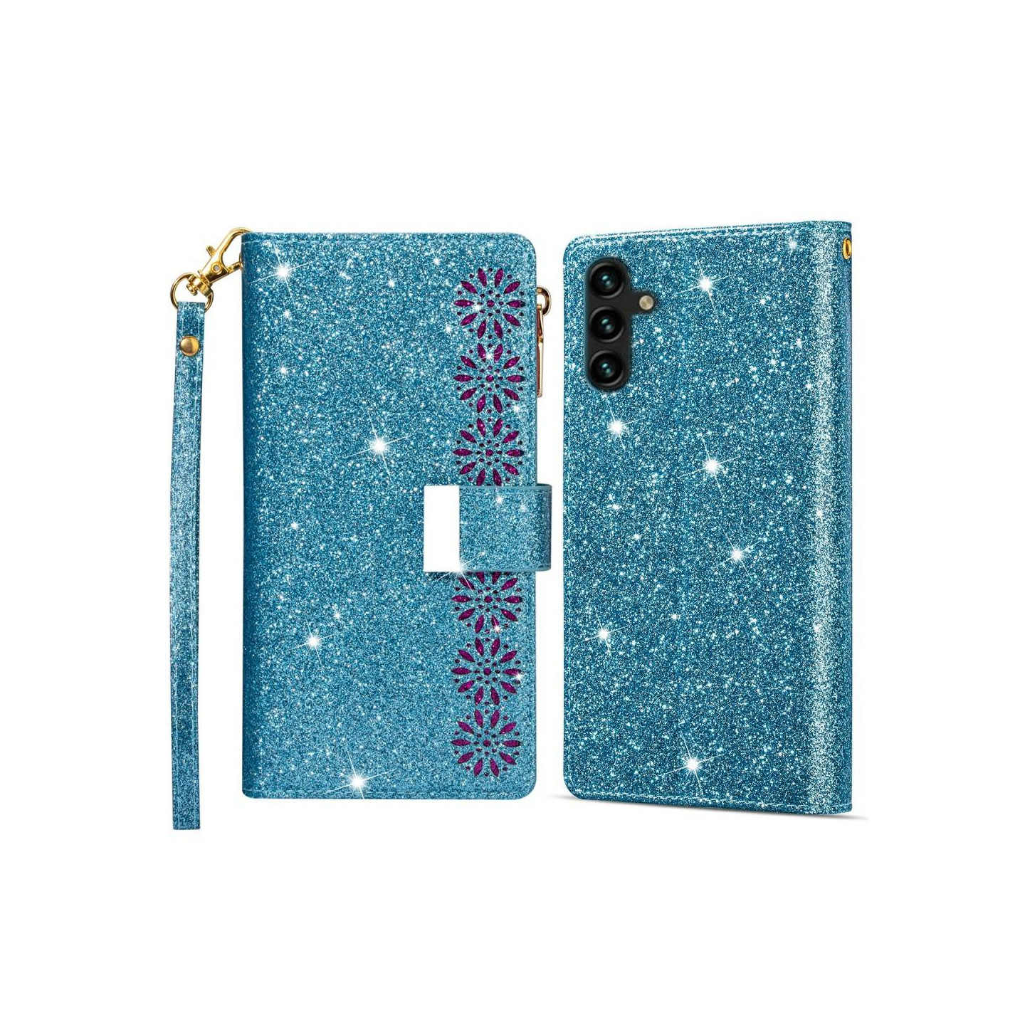 For Samsung Galaxy S25+ Case Starry Sky Carving Leather Wallet Phone Cover