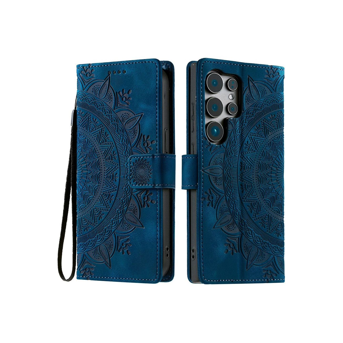 For Samsung Galaxy S25 Ultra Wallet Case Cover Shell Mandala Flower Pattern