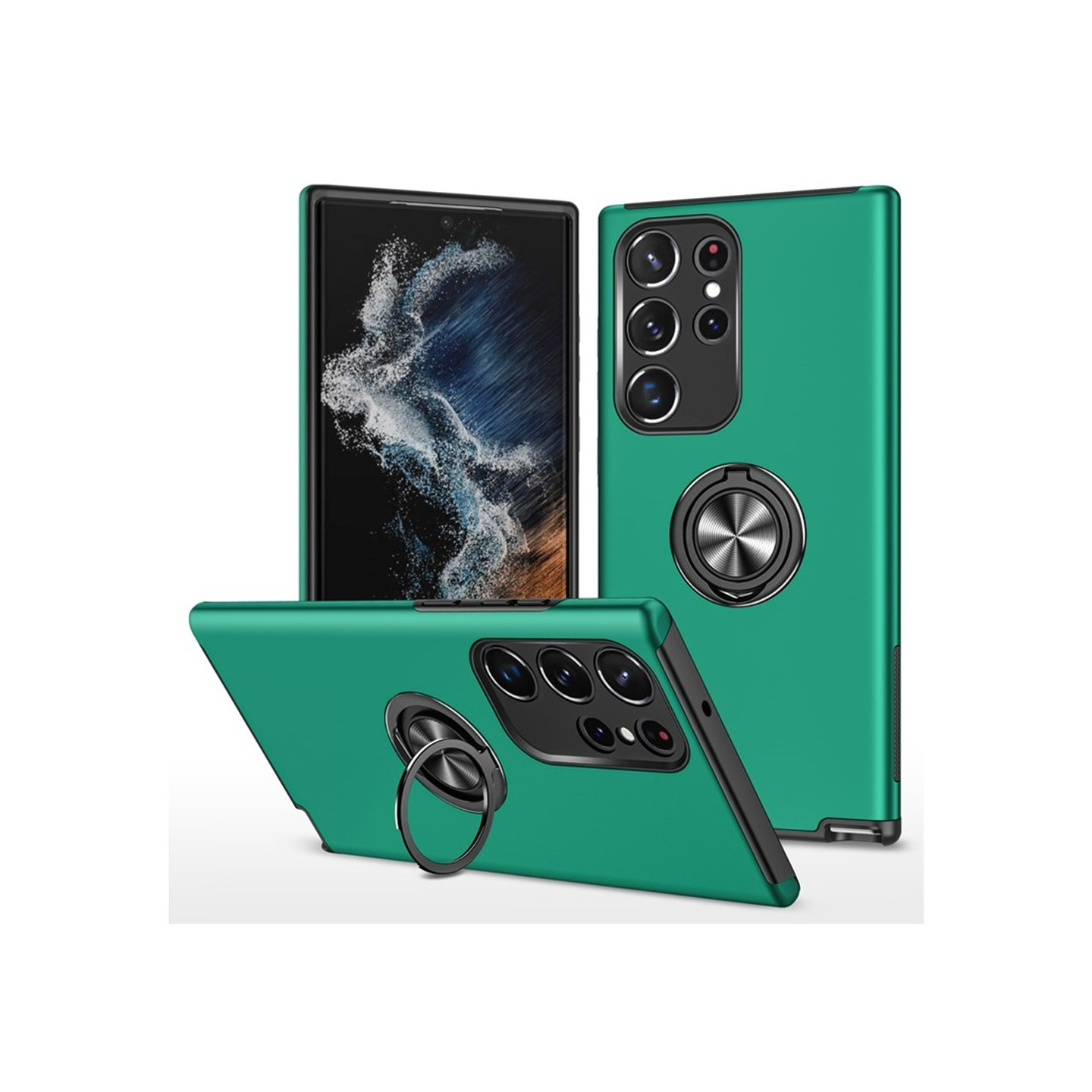 Til Samsung Galaxy S25 Ultra Hybrid Deksel Med Fingerring