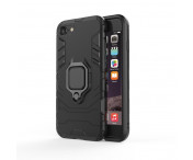 Till iPhone SE/8/7/6/6S Hybrid skal med Finger Ring - Svart