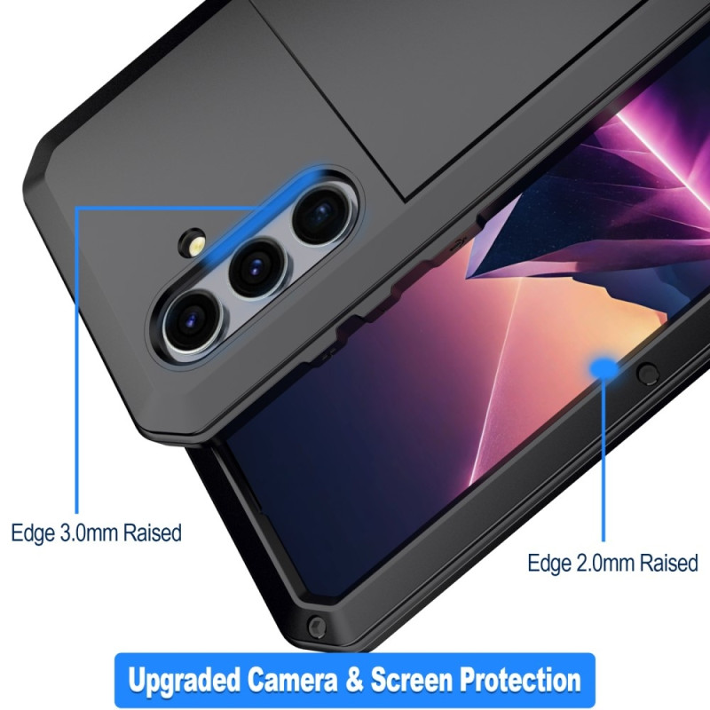 Samsung Galaxy S25 Heavy Duty Silikon + Metall Fodral Skal + Härdat Glas