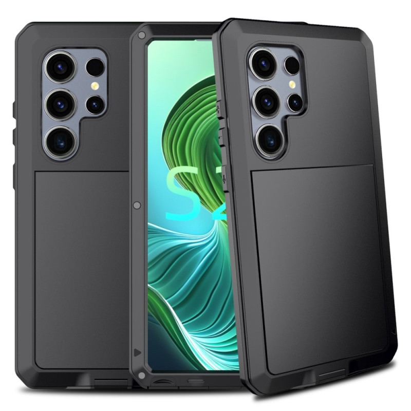 Samsung Galaxy S25 Ultra Heavy Duty silikoni + metallikuori + karkaistu lasi