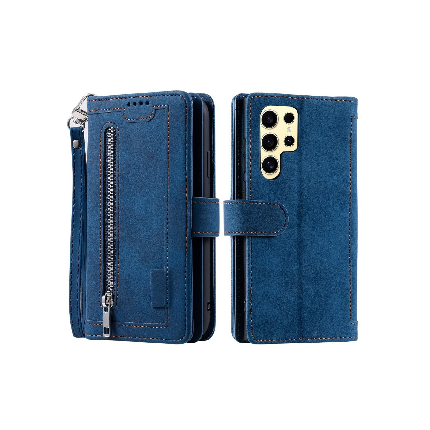 Til Samsung Galaxy S25 Ultra 5G Etui med Lynlåslomme og 9 Kortlommer