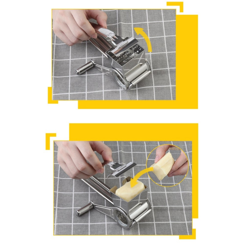 Håndroterende rivjern Slicer Ostehøvel i rustfritt stål