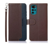 KHAZNEH Motorola Moto G22 / Moto E32s 4G Plånboksfodral - Brun/Blå