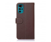 KHAZNEH Motorola Moto G22 / Moto E32s 4G Plånboksfodral - Brun/Blå