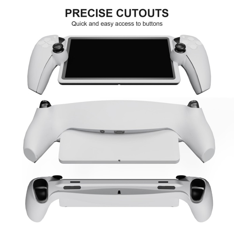 Silicone Shell Case for PS5 Portal Handheld Game Console Shockproof - White