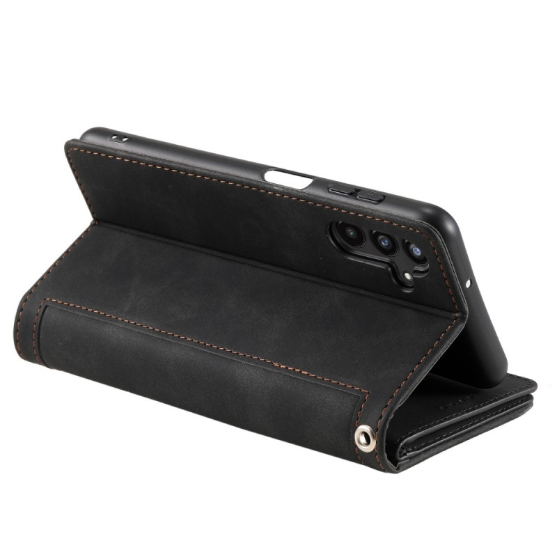 For Samsung Galaxy S25+ 5G Case Zipper Pocket PU Leather Phone Cover with 9 Card Slots