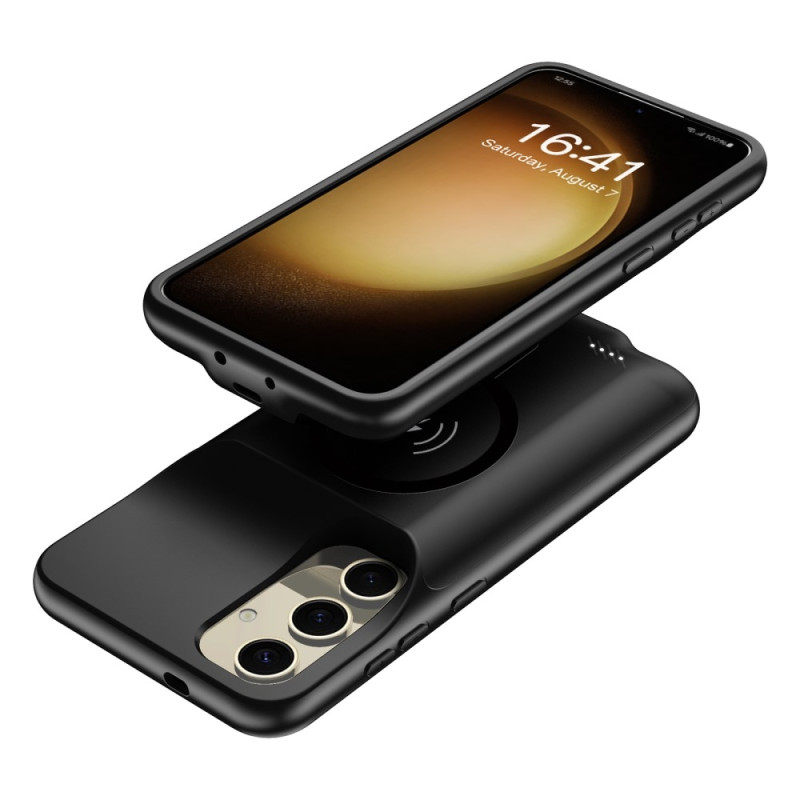 För Samsung Galaxy S25 Laddningsfodral Skal 10000mAh batteri kompatibelt MagSafe