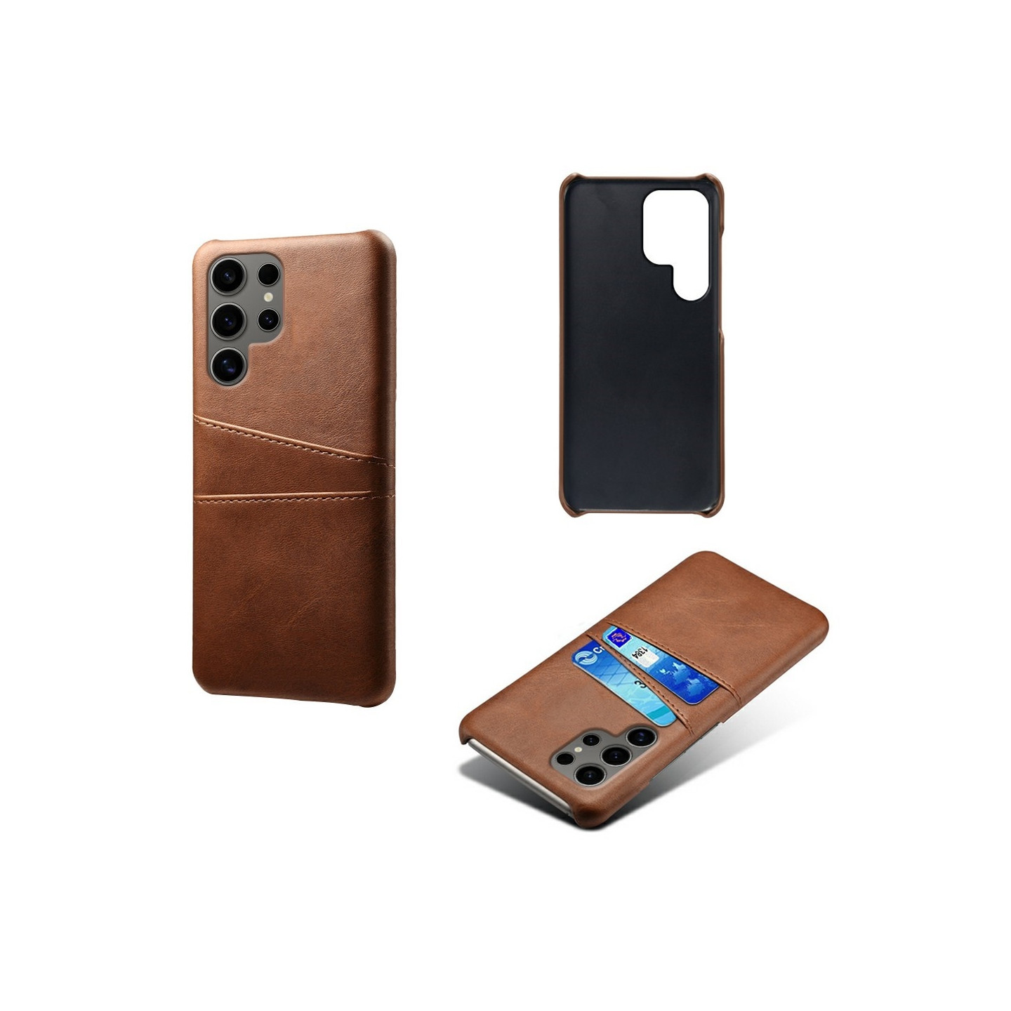 Samsung Galaxy S25 Ultra  KSQ Pu-Leather Coated Shell Hard Case