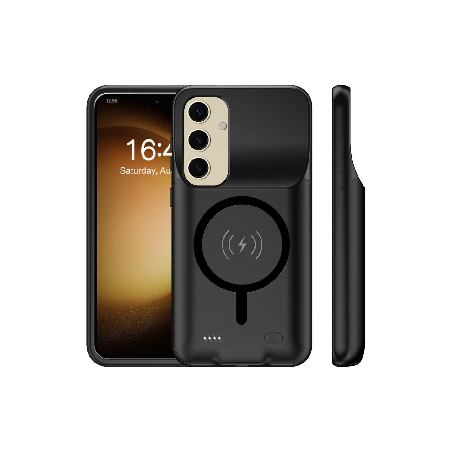 Til Samsung Galaxy S25+ (Plus) Opladningsetui Shell 10000mAh batteri kompatibel MagSafe