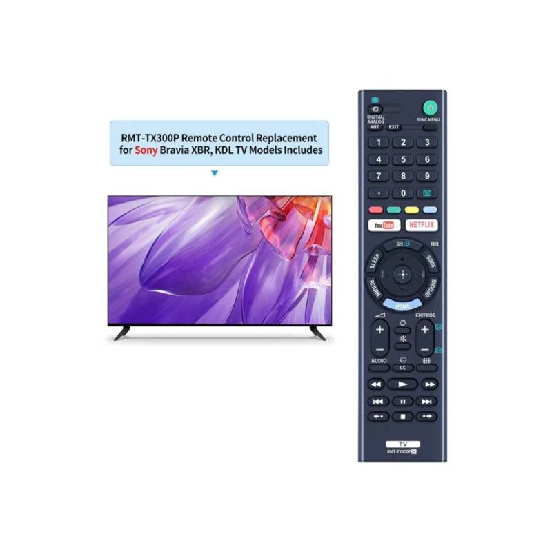 Fjernkontrollerstatning for RMT-TX300P For Sony TV