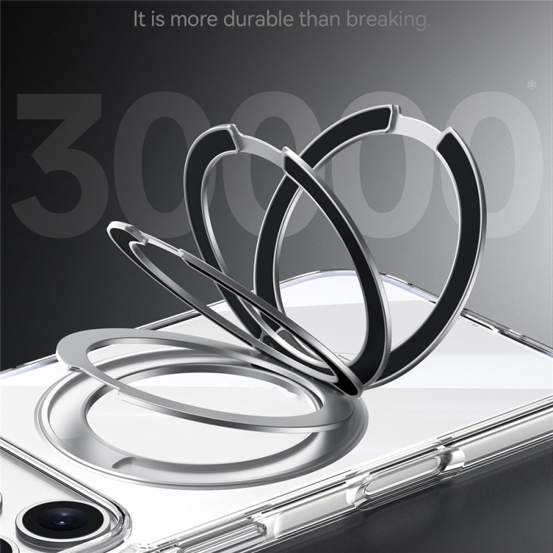 For iPhone 17 Case SULADA Magnetic with Kickstand TPU + PC Clear