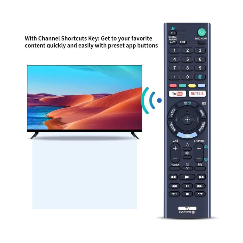 Remote Control Replacement for RMT-TX300P For Sony TV