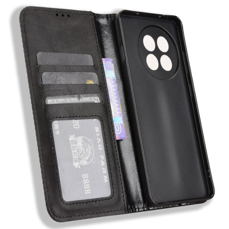 OnePlus 13R Case Wallet Suojakuorelle Puhelinkotelo Retro - Musta