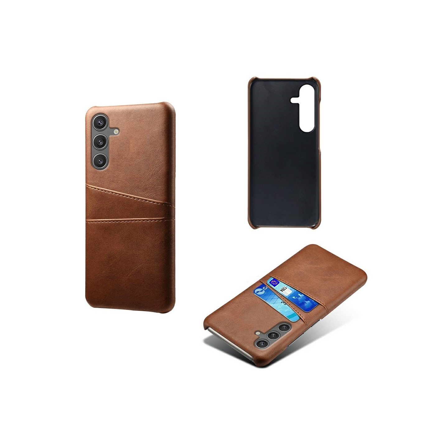 Samsung Galaxy S25 KSQ Pu-Leather Coated Shell Hard Case