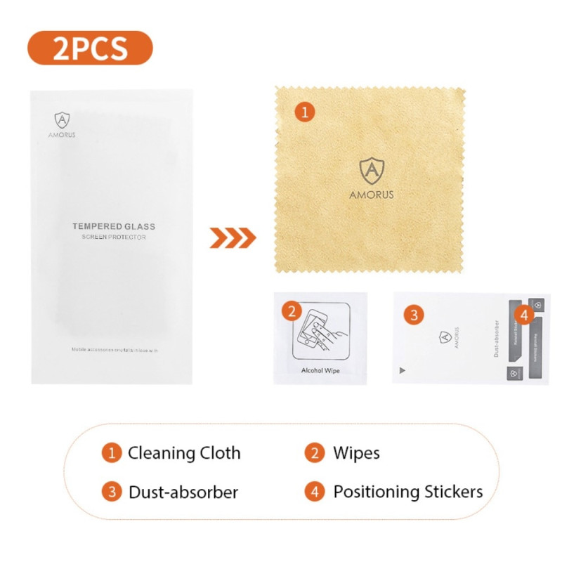 AMORUS for OnePlus 13R Skjermbeskytter i herdet glass 2-pakk