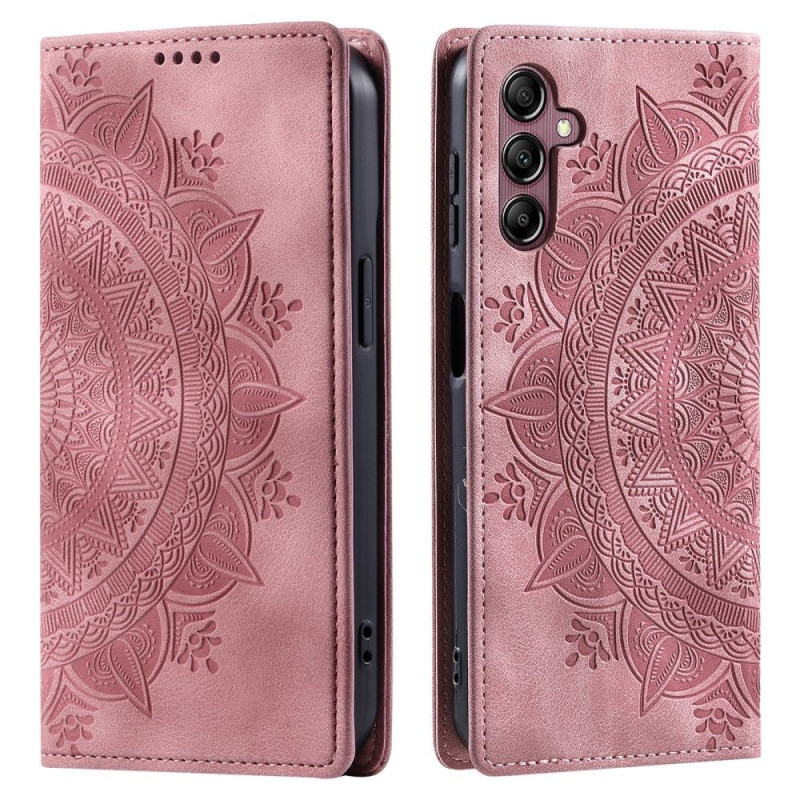 For Samsung Galaxy S25 Wallet Case Cover Shell Mandala Flower Pattern