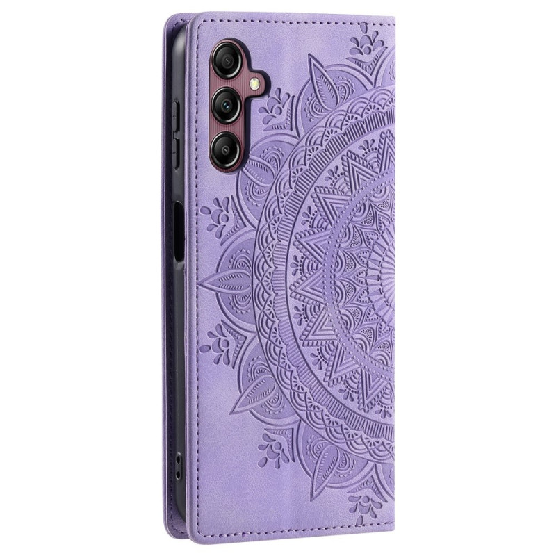 For Samsung Galaxy S25 Wallet Case Cover Shell Mandala Flower Pattern