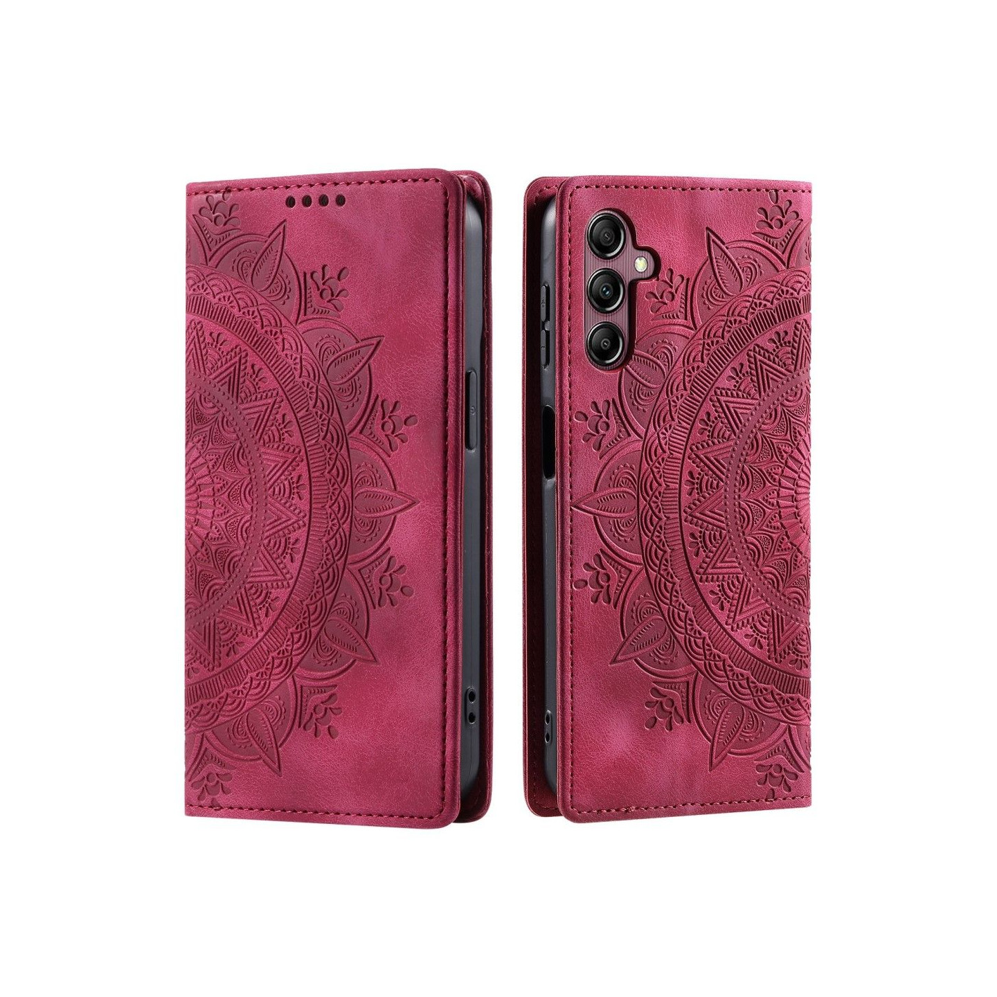 For Samsung Galaxy S25 Lommebok Deksel Shell Mandala Blomstermønster