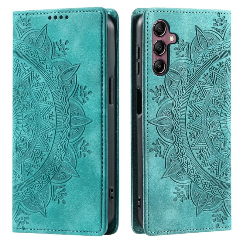 For Samsung Galaxy S25 Wallet Case Cover Shell Mandala Flower Pattern