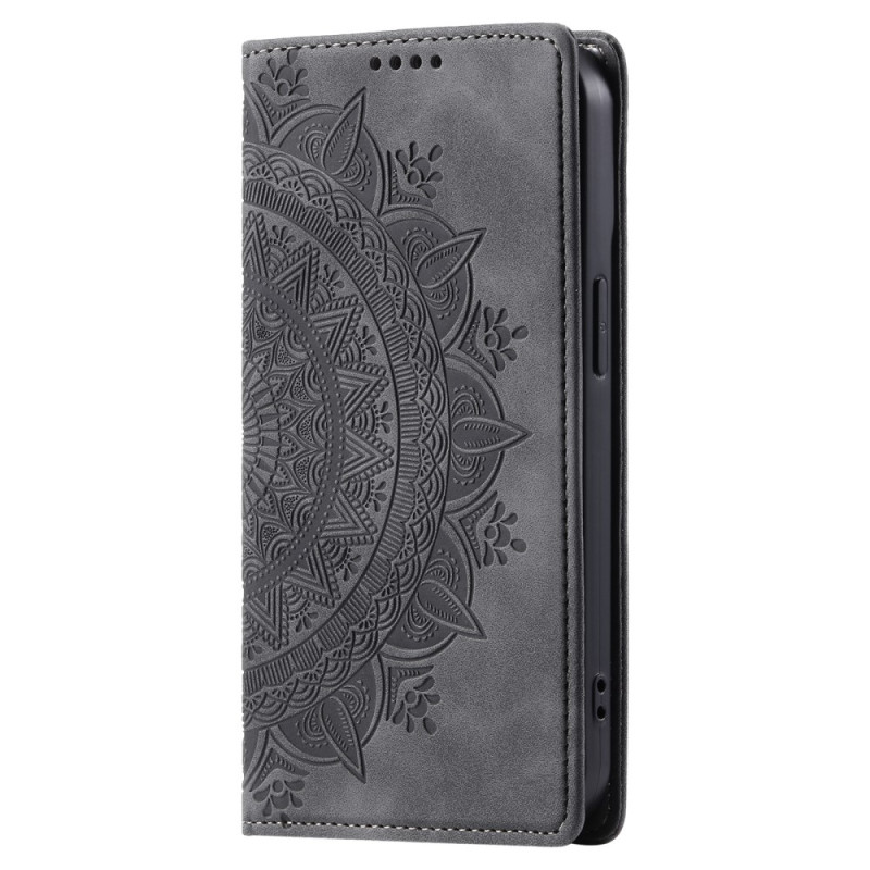 For Samsung Galaxy S25 Wallet Case Cover Shell Mandala Flower Pattern