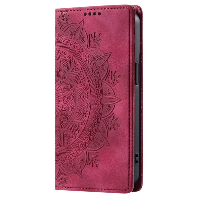 For Samsung Galaxy S25 Wallet Case Cover Shell Mandala Flower Pattern