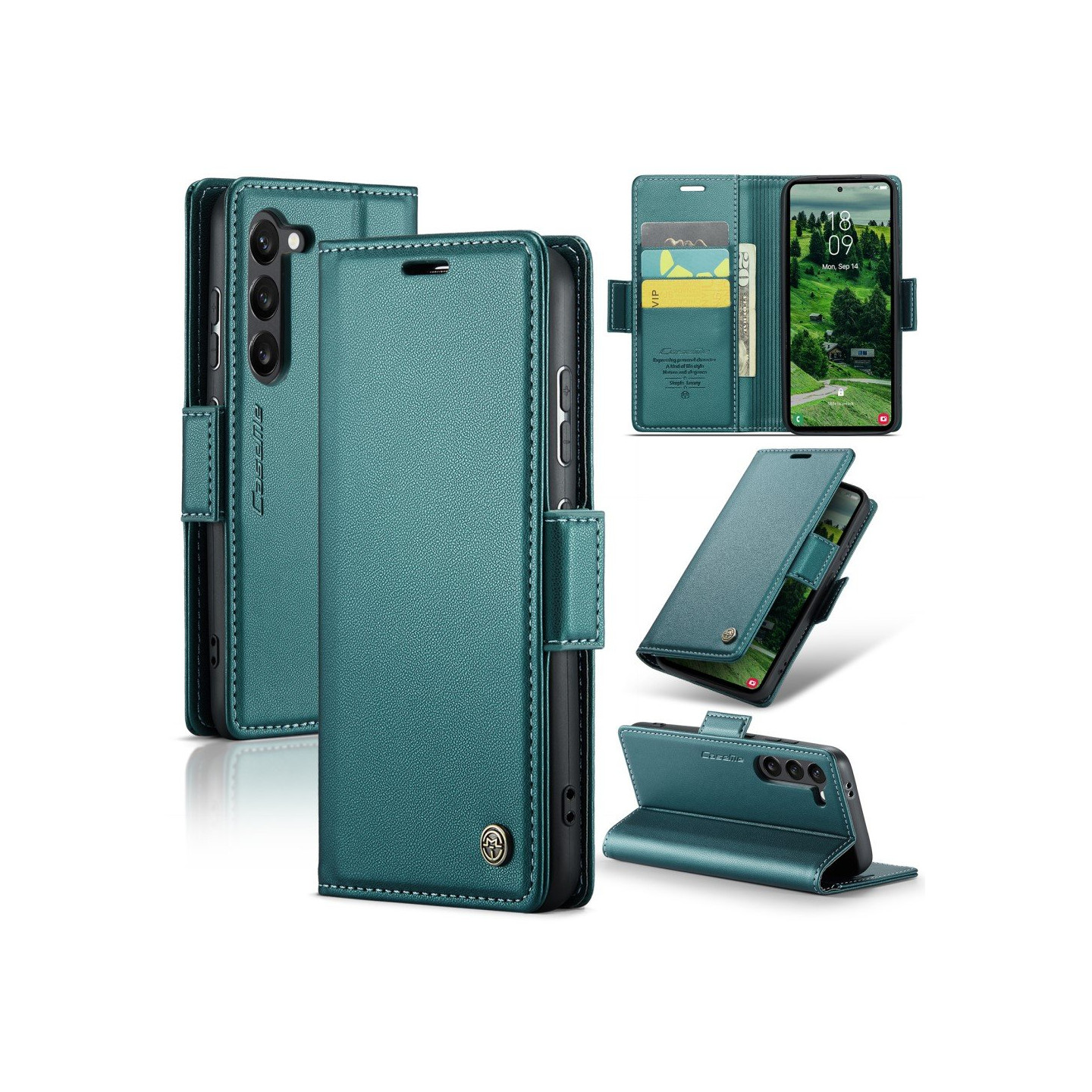CASEME Plånboksfodral Samsung Galaxy S25 - Grön