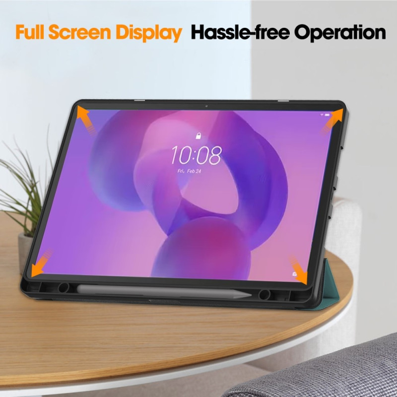 For Lenovo Idea Tab Pro Case Tri-Fold stativdeksel med penneholder