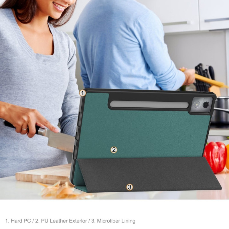 För Lenovo Idea Tab Pro Fodral Tri-Fold Stativ Skal med pennhållare