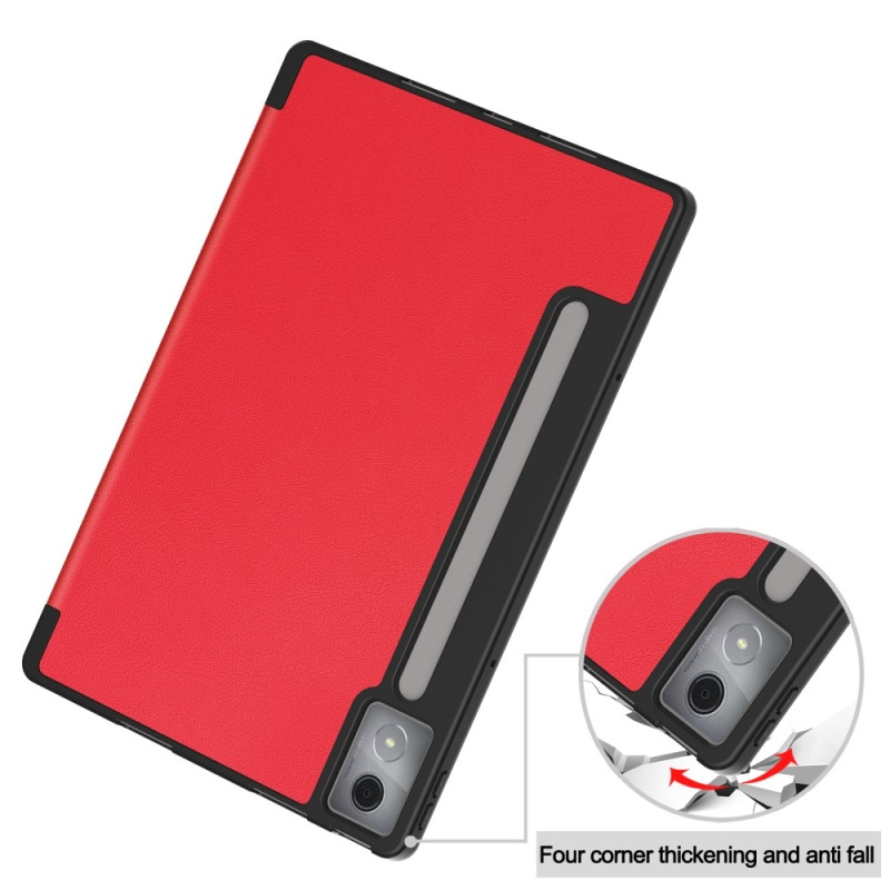 Til Lenovo Idea Tab Pro Case Tri-Fold Stand Cover med Pen Holder - Rød