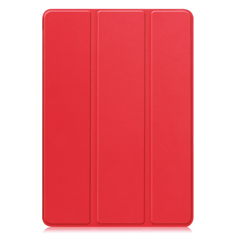 For Lenovo Idea Tab Pro Case Tri-Fold Stand Cover with Pen Holder - Red