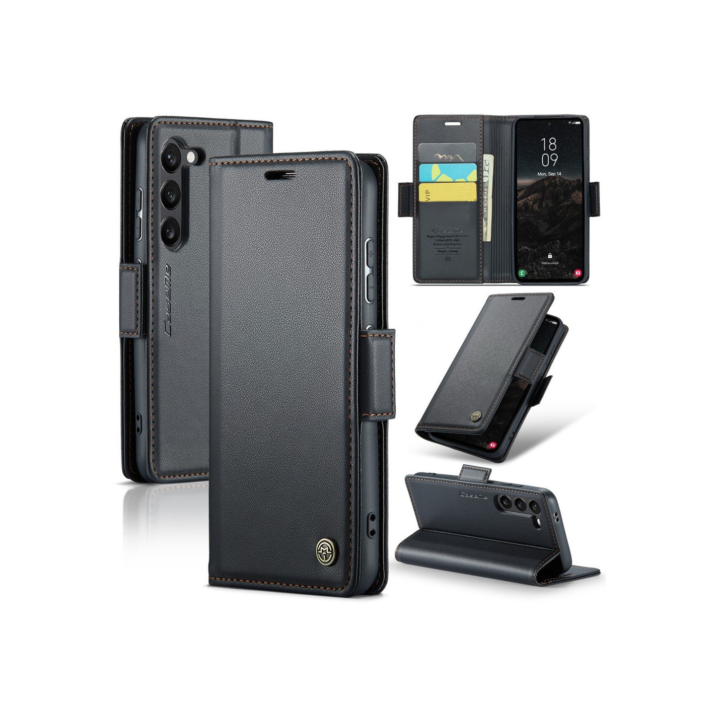 CASEME Retro Lompakkokotelo Samsung Galaxy S25