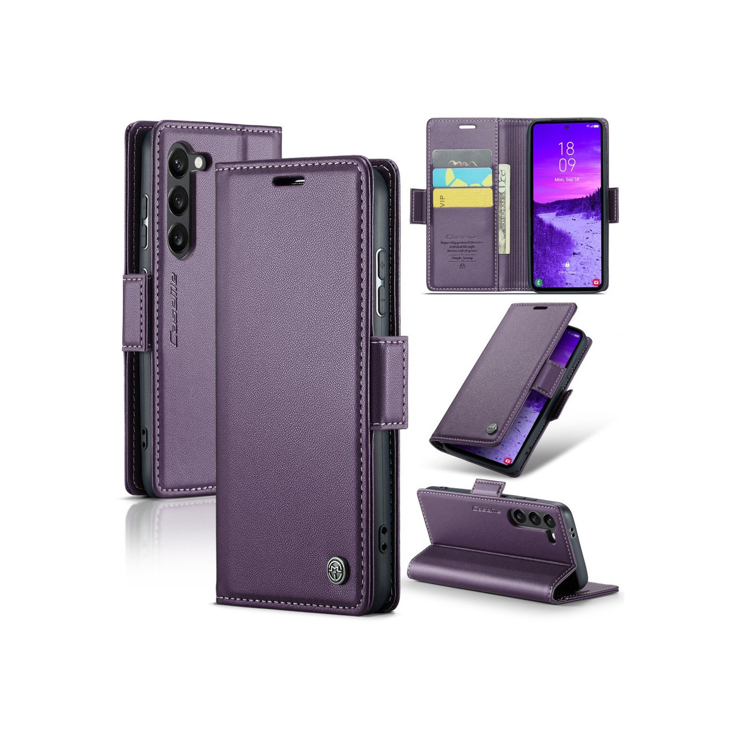 CASEME Retro Lompakkokotelo Samsung Galaxy S25