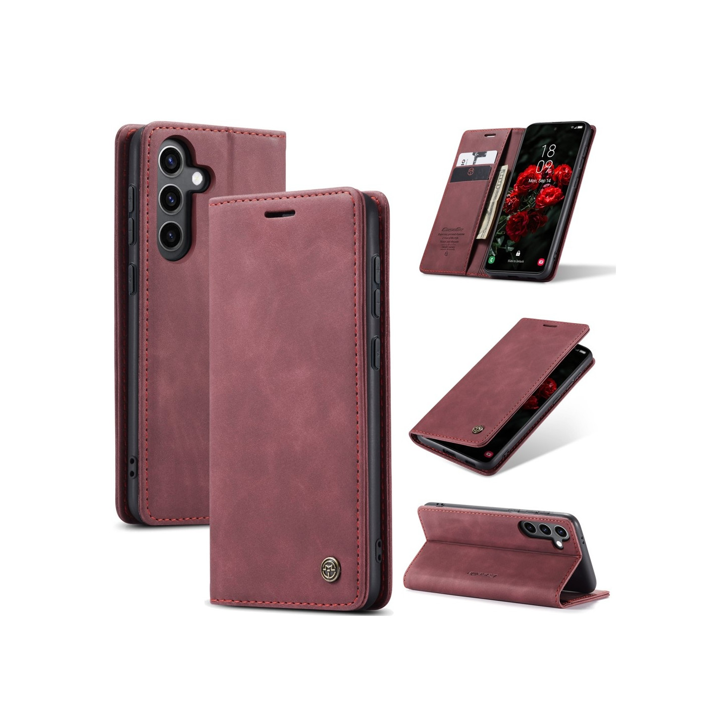 CASEME Retro Wallet Case for Samsung Galaxy S25+ (S25 Plus)