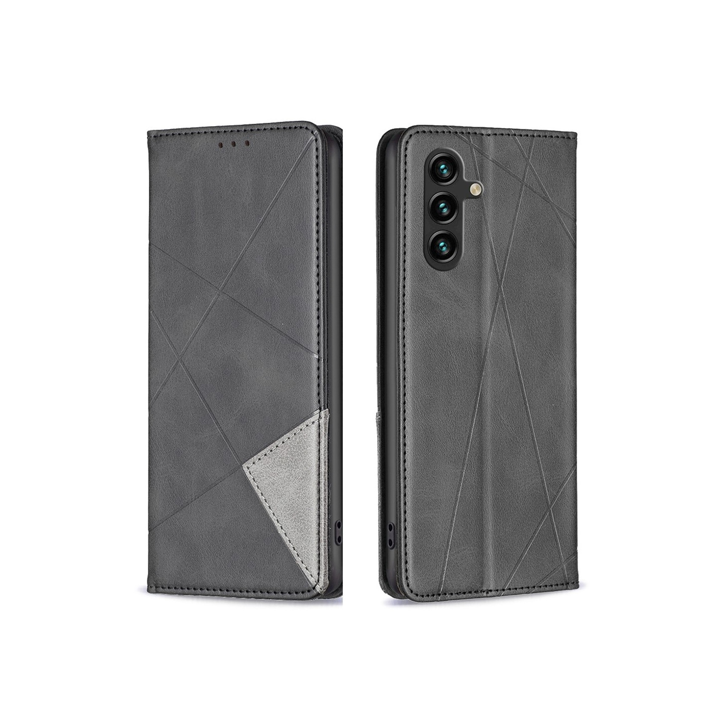 BINFEN COLOR Til Samsung Galaxy A56  Støtsikkert Lommebok-deksel - Svart