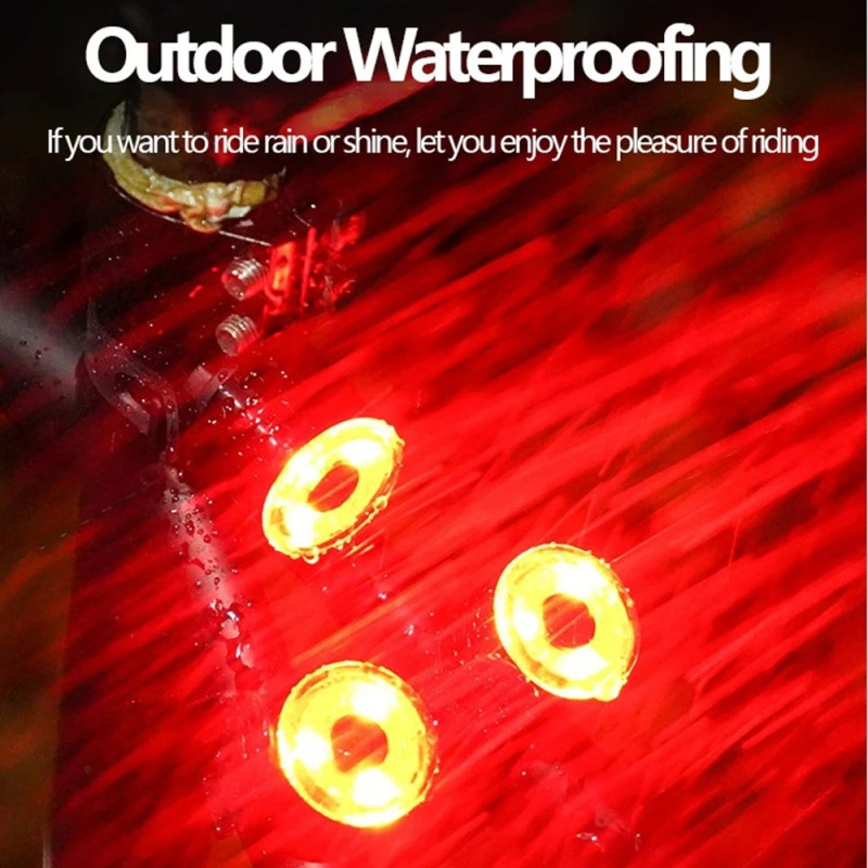 Bicycle Lighting Light Bicycle helmet LED front/rear light Waterproof - Red