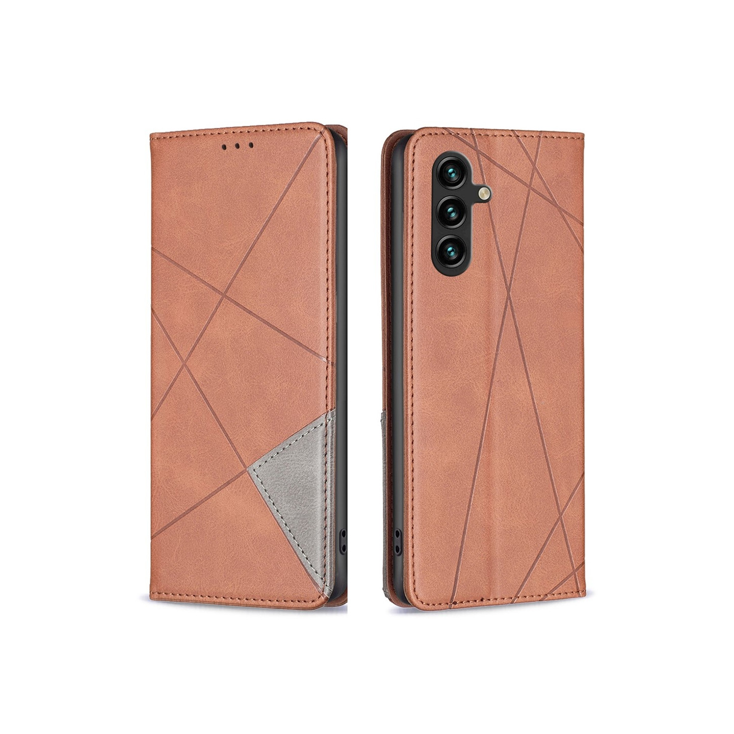 BINFEN COLOR För Samsung Galaxy A56 Stötsäkert Plånboksfodral – Coffee