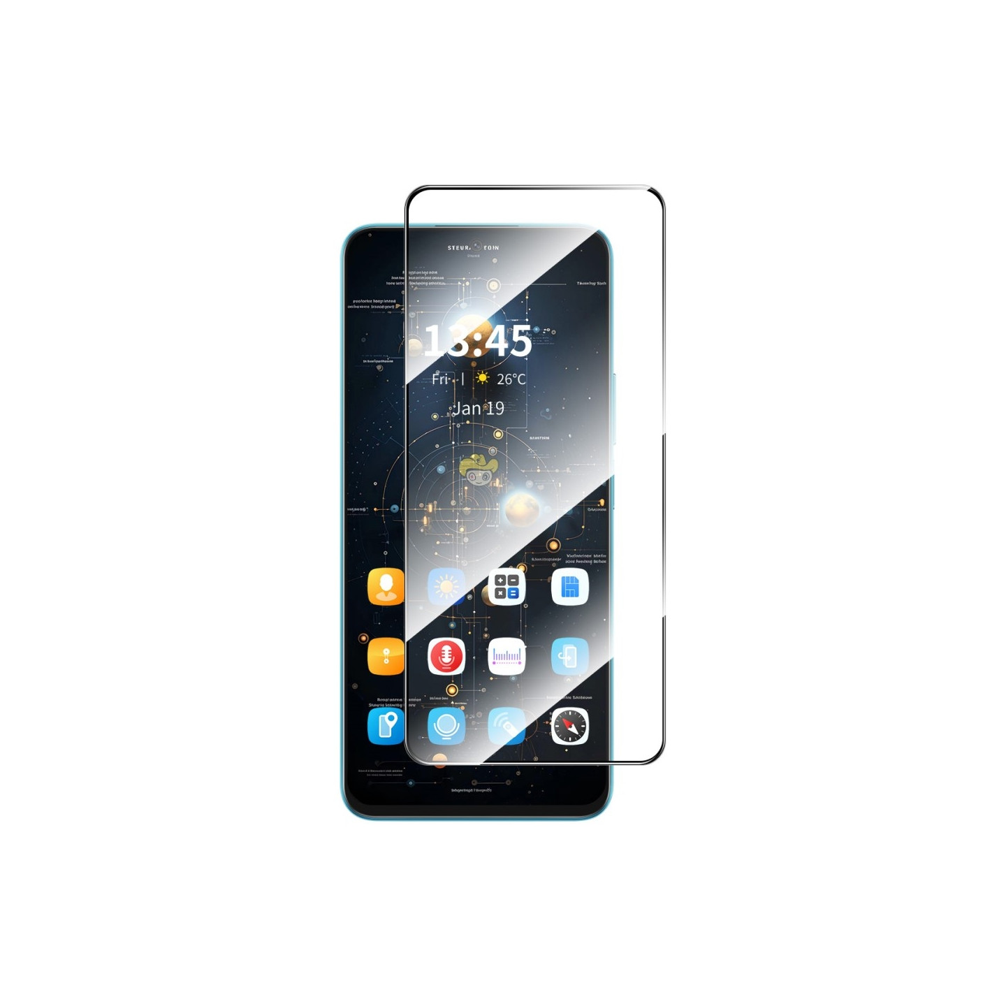 ENKAY HAT PRINCE For Samsung Galaxy A56 / A36 Screen Protector 0.26mm Silk Printing High Aluminium-Silicon Glass Film