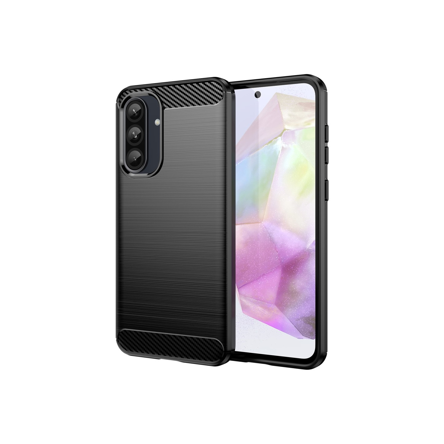 For Samsung Galaxy A56 / A36 Case Phone Cover TPU Carbon Fiber Texture