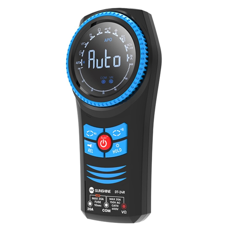 SUNSHINE Roterande multimeter Automatisk räckvidd Handhållen Spänningsmotstånd Kontinuitetstestare