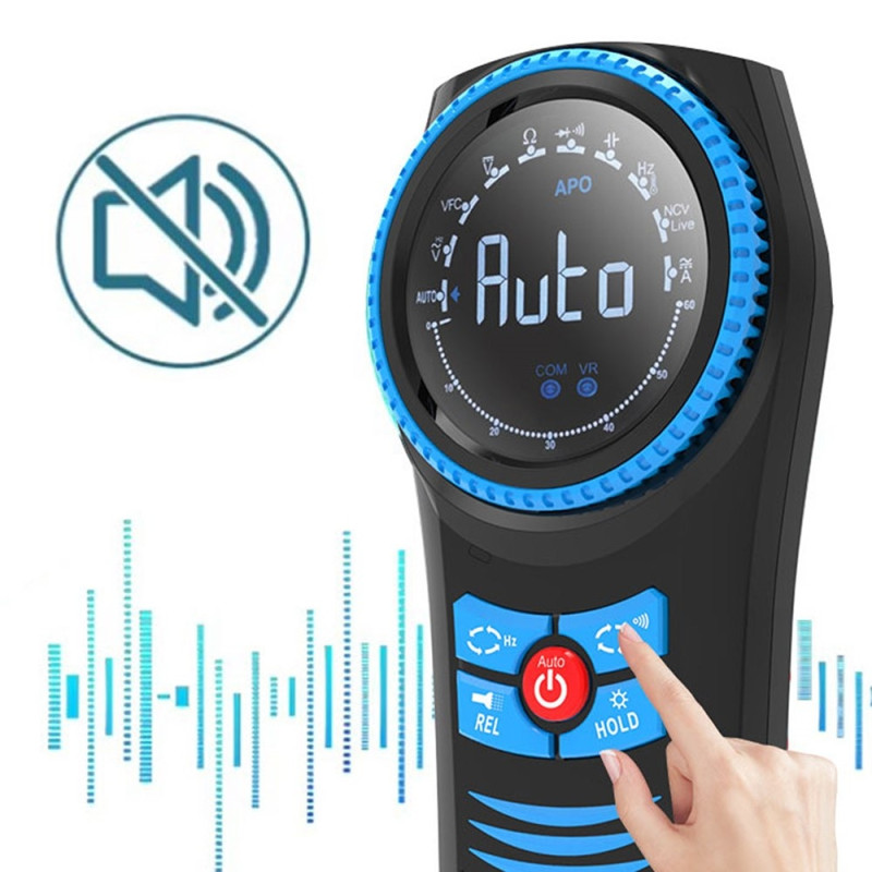 SUNSHINE Roterende Multimeter Auto Range Håndholdt Spændingsmodstand Kontinuitetstester