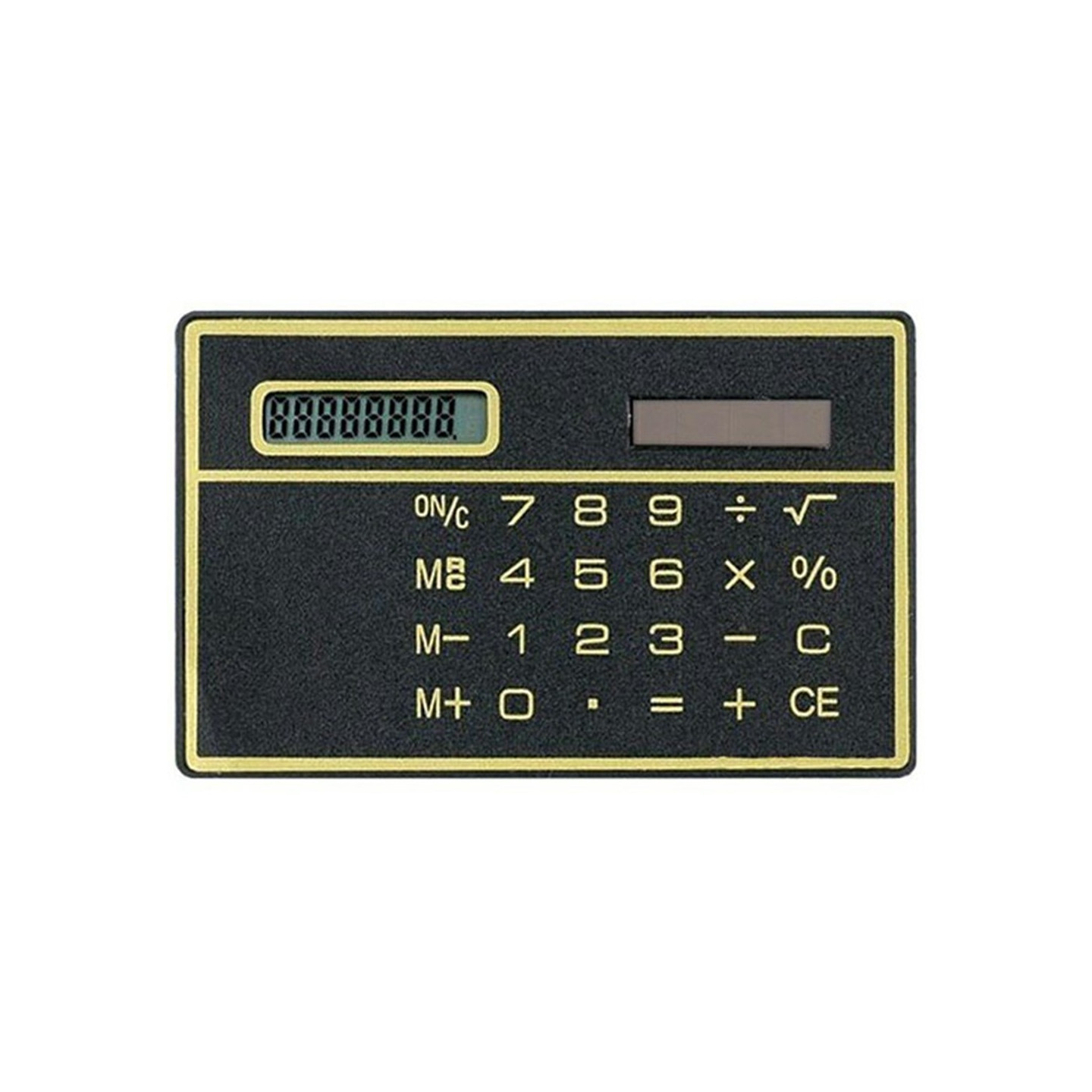 Ultra Thin Solar Powered Pocket Calculator Calculator 8 Digit Touch Calculator - Black